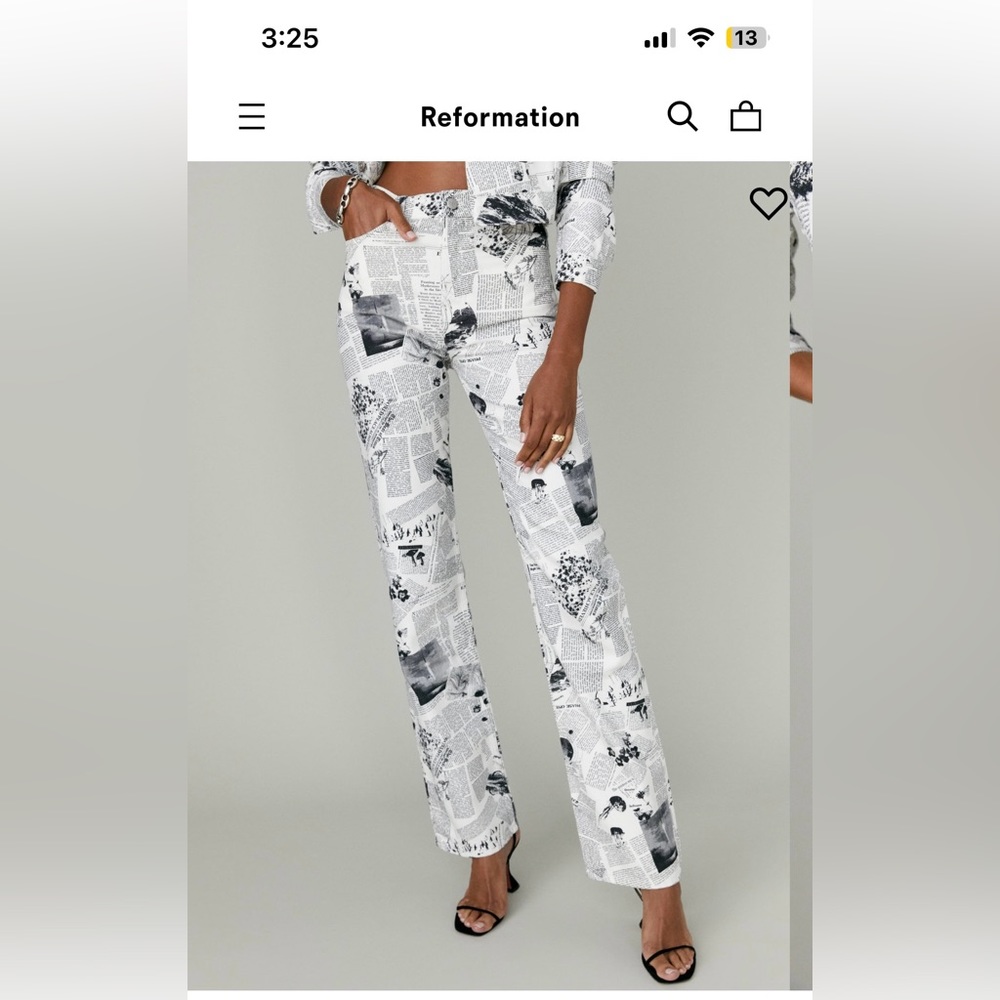 used reformation newspaper pant
